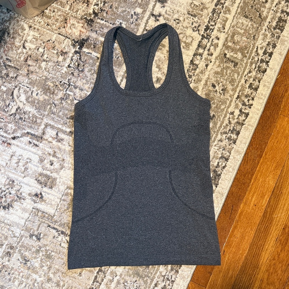 Dark Gray Racerback Tank Top